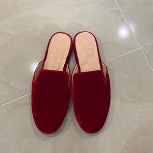 NWOT but damaged | Red J. Crew Smoking Slippers